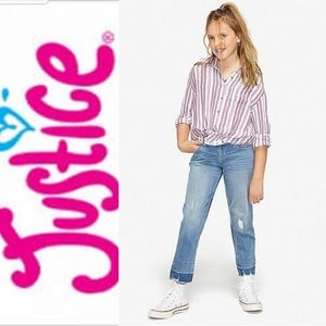 🆕 Girl's Justice Destructed Girlfriend Blue Jeans Sizes 6 7 8 12 or 16
